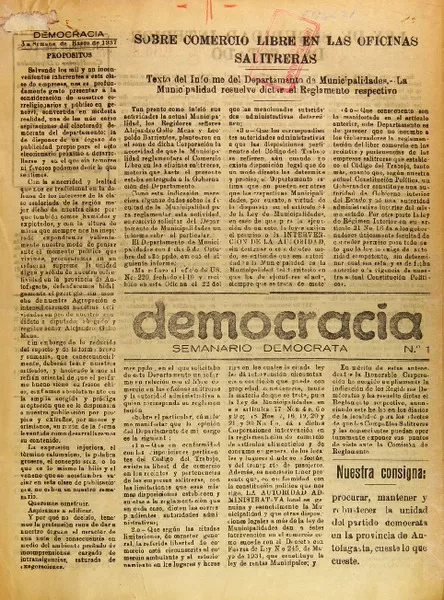 Democracia [Agrupación Demócrata de Tocopilla]