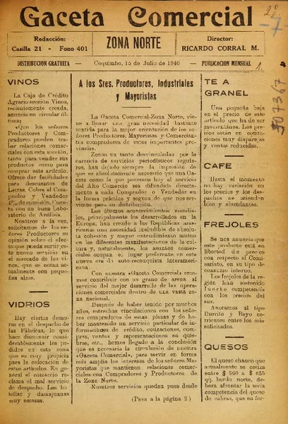 Gaceta Comercial.