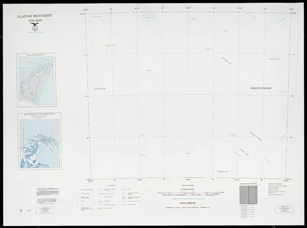 Glaciar Beaumont carta terrestre [material cartográfico] : Instituto Geográfico Militar de Chile.