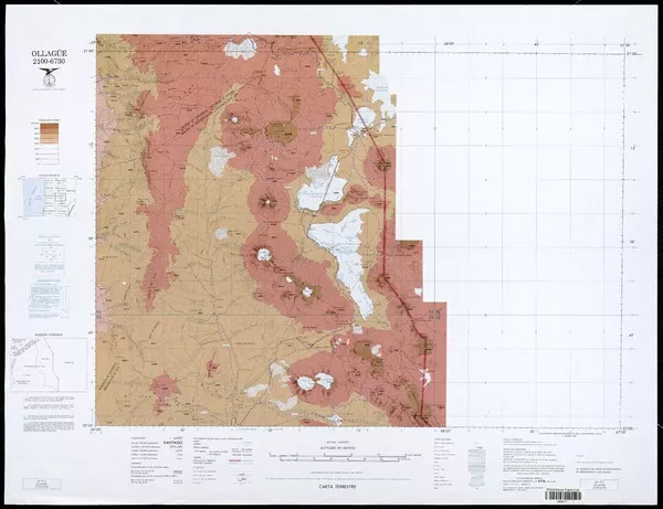 Ollagüe carta terrestre [material cartográfico] : Instituto Geográfico Militar.