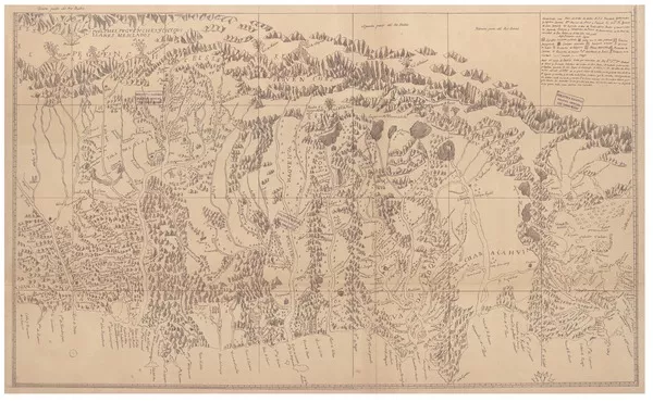 Mapa del curso del Biobio hecho por mandato del Muy ... Don Manuel de Amat y Juniet, caballero del Orden de San Juan, Presidente Gobernador y Capitán General de este Reyno de Santiago de Chile, a 20 de Diciembre del año de 1759...  [material cartográfico].
