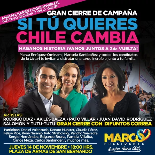 Gran cierre de campaña si tú quieres Chile cambia. [recurso electrónico] :