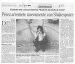 Pérez arremete nuevamente con Shakespeare  [artículo].