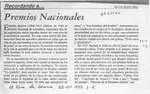 Premios Nacionales  [artículo] Ana Iris Alvarez Núñez.