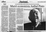 Murió economista Aníbal Pinto  [artículo] Patricia Cerda.