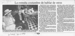 La Extraña costumbre de hablar de otros  [artículo].