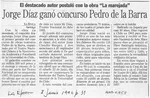 Jorge Díaz ganó concurso Pedro de la Barra  [artículo].