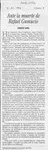 Ante la muerte de Rafael Gumucio  [artículo] Vicente Sota.