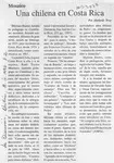 Una chilena en Costa Rica  [artículo] Abelardo Troy.