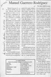 Manuel Guerrero Rodríguez  [artículo] Juan Gabriel Araya.