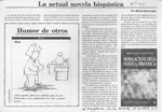 La actual novela hispánica  [artículo] Marino Muñoz Lagos.