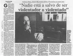 "Nadie está a salvo de ser violentador o violentado" [entrevista] [artículo] : Carmen Gloria Muñoz.