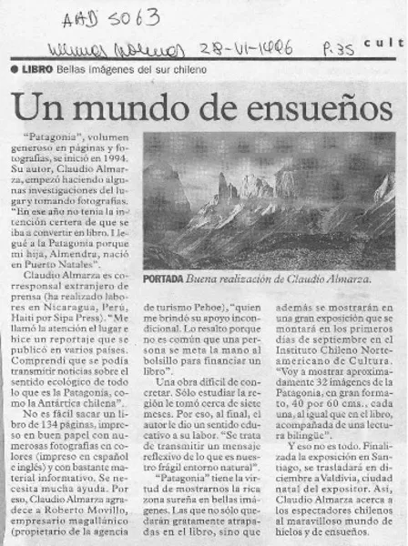 Un Mundo de ensueños  [artículo].
