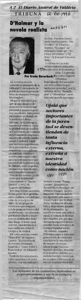 D'Halmar y la novela realista  [artículo] Erwin Haverbeck.