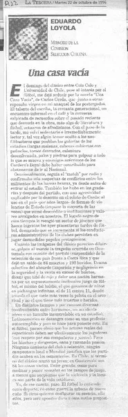 Una casa vacía  [artículo] Eduardo Loyola.