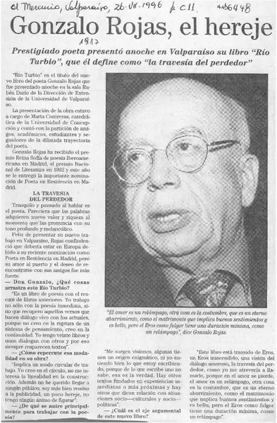 Gonzalo Rojas, el hereje  [artículo].