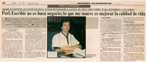 Perl, escribir no es buen negocio, lo que me mueve es mejorar la calidad de vida  [artículo] Isabel Fernández.