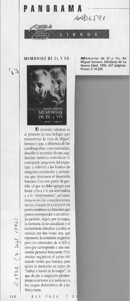 Memorias de él y yo  [artículo].