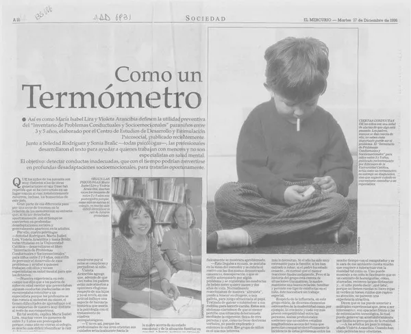 Como un termómetro  [artículo] Mauricio Illanes Naranjo.