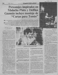 Personajes inspirados en Malucha Pinto y Delfina Guzmán incluye montaje de "Cartas para Tomás"  [artículo] Javier Ibacache V.