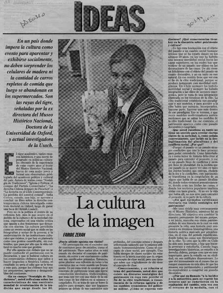 La cultura de la imagen  [artículo] Faride Zerán.