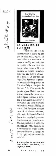 La Máquina de escribir  [artículo].