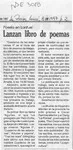 Lanzan libro de poemas  [artículo].