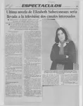Ultima novela de Elizabeth Subercaseaux sería llevada a la televisión, dos canales interesados  [artículo] Javier Ibacache V.