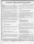 Armando Uribe, poeta de excepción  [artículo] Rafael Rubio.