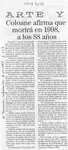 Coloane afirma que morirá en 1998, a los 88 años  [artículo].