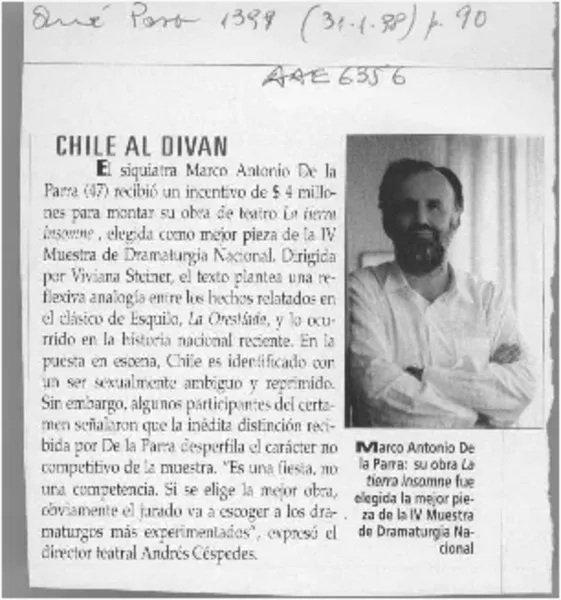 Chile al diván  [artículo].