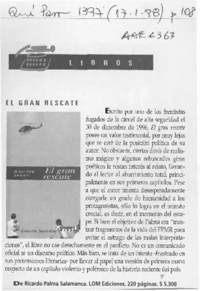 El Gran rescate  [artículo].