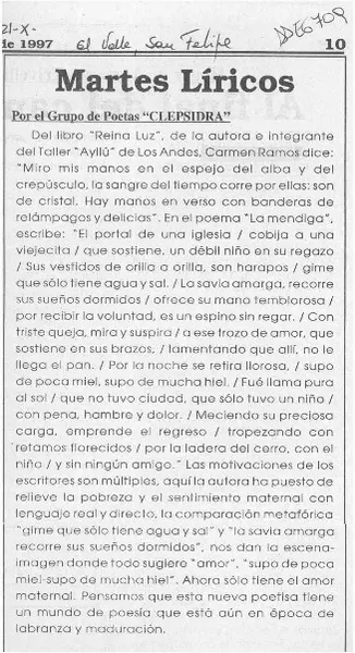 Martes líricos  [artículo].