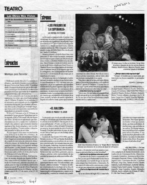 "Los payasos de la esperanza"  [artículo] Alejandra Costamagna.