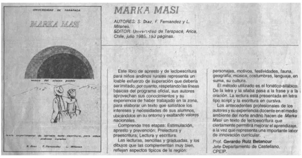 Marka Masi  [artículo] Gerardo Ruiz Betancur.