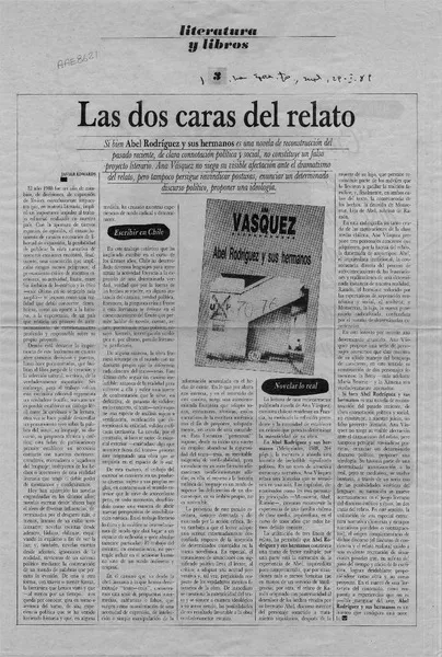 Las dos caras del relato  [artículo] Javier Edwards.