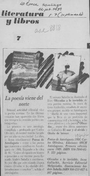 La Poesía viene del Norte  [artículo].