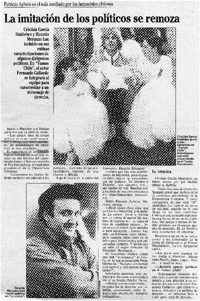 La imitación de los políticos se remoza  [artículo].