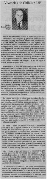 Vivencias de Chile sin UF  [artículo] Luis Correa Prieto.