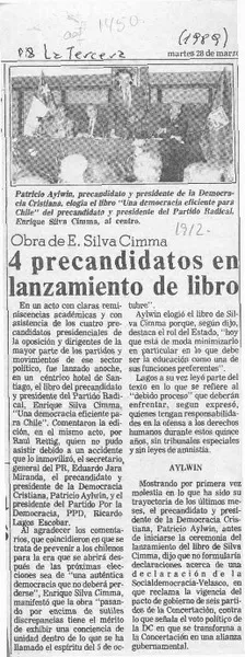 4 precandidatos en lanzamiento de libro  [artículo].