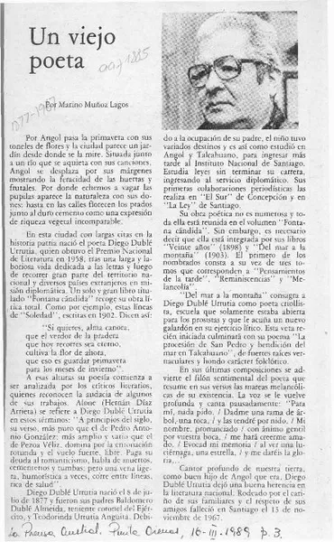 Un viejo poeta  [artículo] Marino Muñoz Lagos.