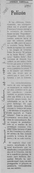 Polizón  [artículo] Andrés Sabella.