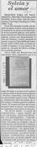 Sylvia y el amor  [artículo] E. Díaz.