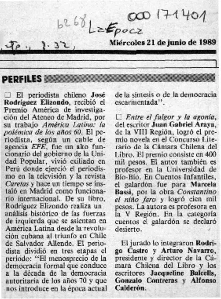 Perfiles  [artículo].