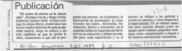Publicación  [artículo].