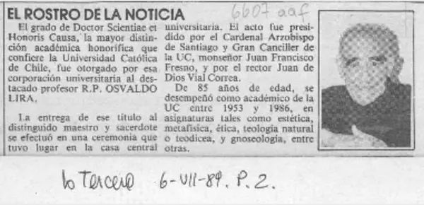 El Rostro de la noticia  [artículo].
