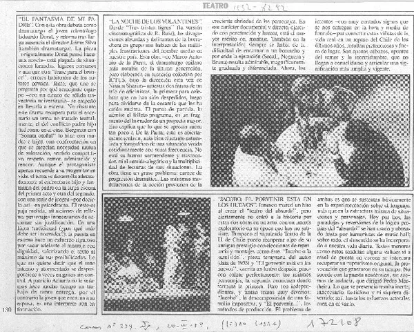 Teatro  [artículo] Pedro Labra.