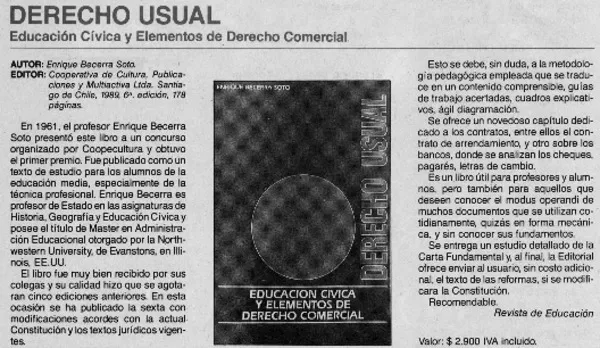 Derecho Usual  [artículo].