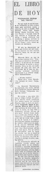 "Valparaíso, ciudad del viento"  [artículo] Armando Guerra.