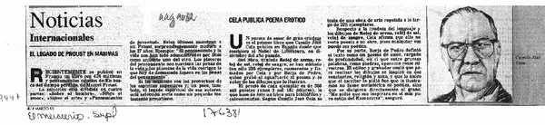 Cela publica poema erótico  [artículo].
